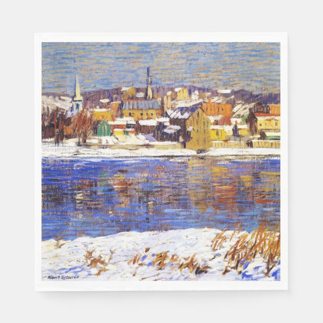 Över Delaware (av Robert Spencer) Pappersservett (Framsidan)