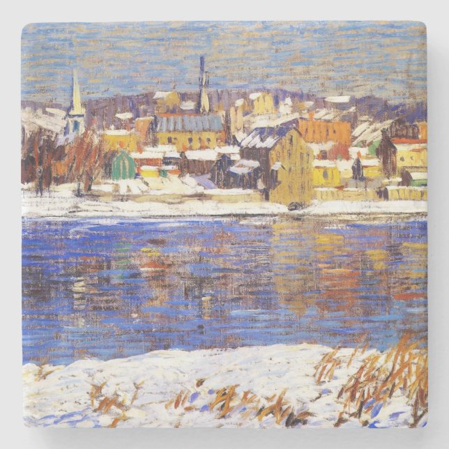 Över Delaware (av Robert Spencer) Stenunderlägg (Framsidan)