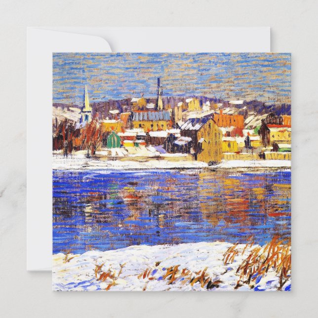 Över Delaware målar Robert Spencer Kort (Framsida)