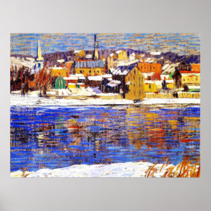 Över Delaware målar Robert Spencer Poster