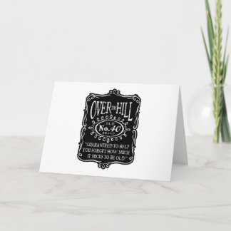 Över den 40th födelsedagen för backe kort