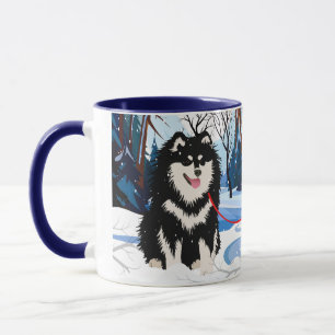 ÖVER DEN finska Lapphund 11 oz mug Mugg