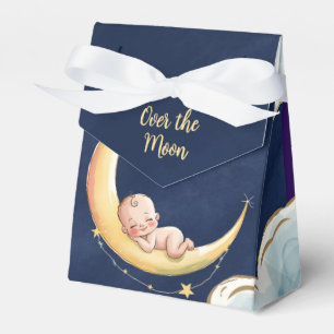 Över den kelestialbehandlade babyduschen måne Baby Presentaskar