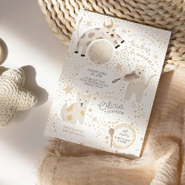 Över den visemiska babyskabinbjudan till Måne Inbjudningar