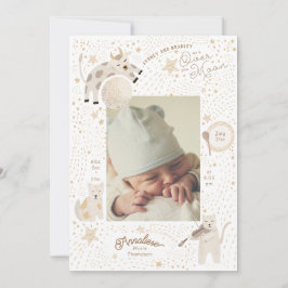 Över det viskartade födelsemeddelandet i Måne Inbjudningar