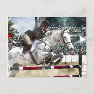 Över Easy Hunter Jumper Show Jumping Vykort