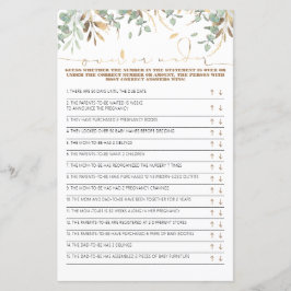 Över- eller under babyvyns spelkort