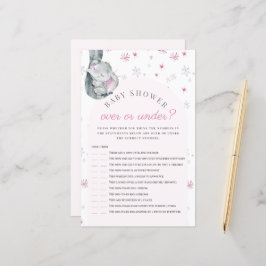 Över eller under Elefantbilds Rosa Baby Shower-spe