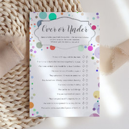 "Över eller under" Polka dots babyvisningsspel