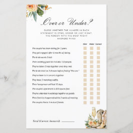 Över eller under stövlar och bubblig bröllopsdusch