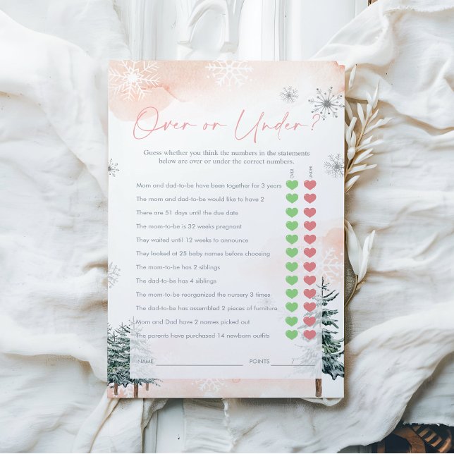 Över eller under - Vinter-tema för babyvisningsspe (Skapare uppladdad)