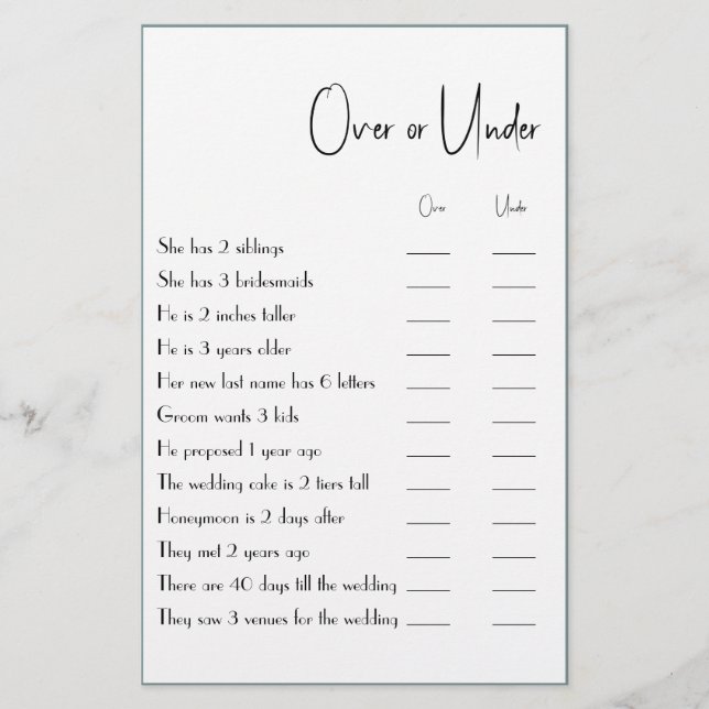 Över- eller under Visningsbar speltröskel Flygblad (Framsidan)