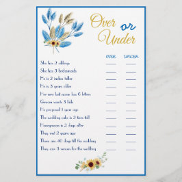 Över- eller under Visningsprogram för spelkort Flygblad