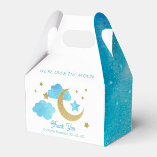 Över favoritrutan för Måne Blue Baby Shower Presentaskar