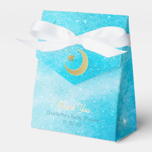 Över favoritrutan för Måne Blue Baby Shower Presentaskar