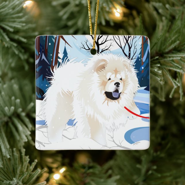 ÖVER FLODEN Cream Chow 2023 Ornament (Träd)