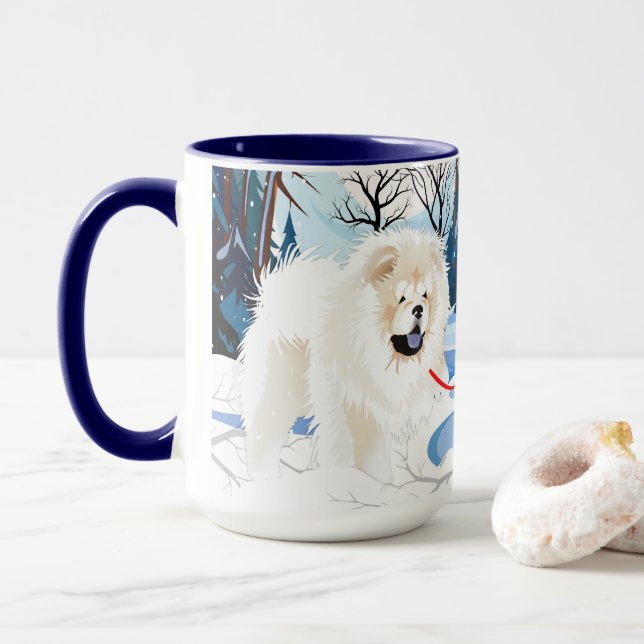 ÖVER FLODEN Cream Chow-mugg Mugg (Med munk)