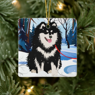 ÖVER FLODEN Finsk Lapphund 2023 Julgransprydnad Keramik