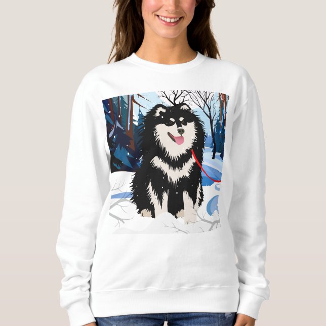 ÖVER FLODEN FINSKA Lapphund-skjortor når hela stil T Shirt (Framsida)