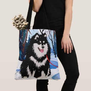 ÖVER FLODEN finska Lapphund Tote Bag Tygkasse