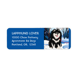 ÖVER FLODEN Lapphund Adressetikett Anpassa Returadress Etikett