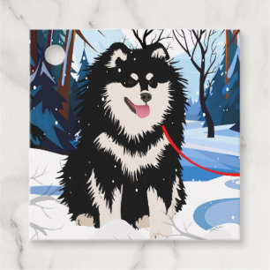 ÖVER FLoden Lapphund presentkort framsida och baks Gåvor Etiketter