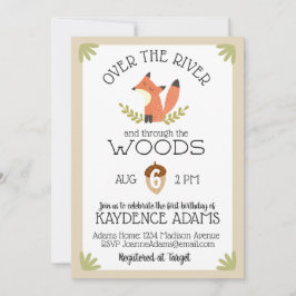 Över floden och genom Skogen Inbjudningar