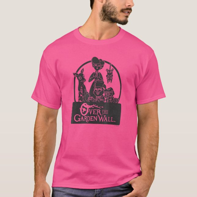 Över Garden Wall Group-kortets markerade kontur T Shirt (Framsida)