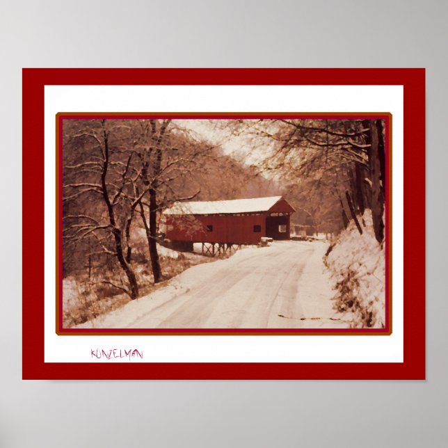 ÖVER GICLEE-UTSKRIVNINGEN FÖR FLODEN POSTER (Framsidan)