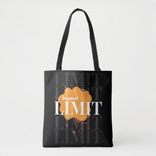 Över gränsen   Motivational Tote Bag Black 🖤 Tygkasse