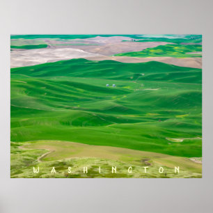 Över Grönten Palouse från Steptoe Butte Poster
