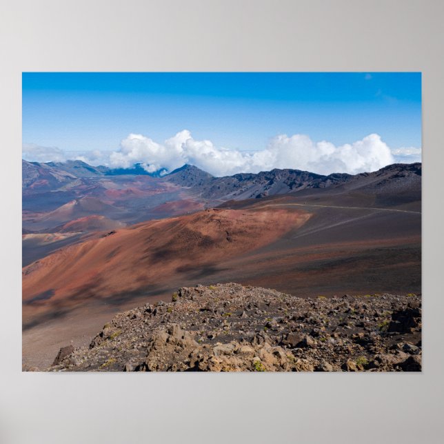 Över haleakalatrater längs glidbanan poster (Framsidan)
