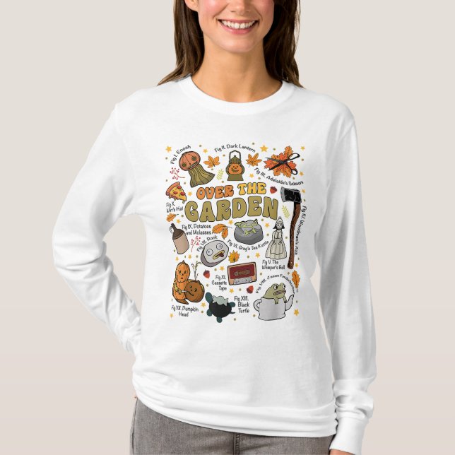 Över Halloween Garden Wall, Pumpkin Fall Tack T Shirt (Framsida)