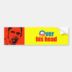 Över hans huvud bildekal
