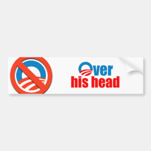 Över hans huvud bildekal