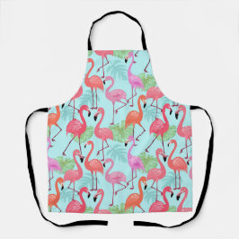 Över hela Rosan Flamingo Apron Retro Cute