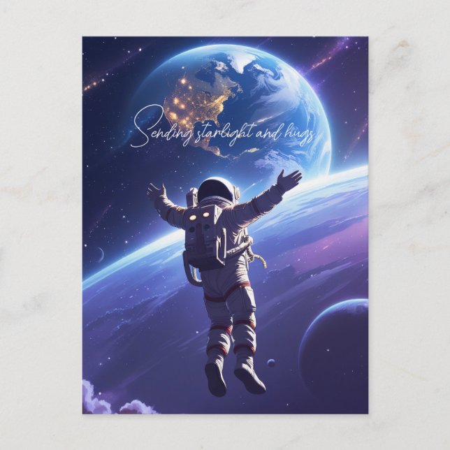 Över hela Storbritannien - Hug från långt hälsning Inbjudan Vykort (Framsida)