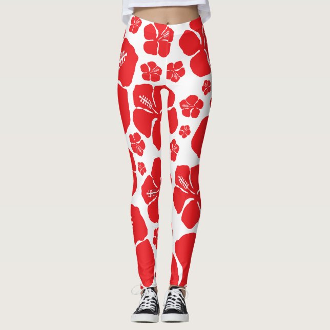 Över Hibiscus Leggings (Framsida)
