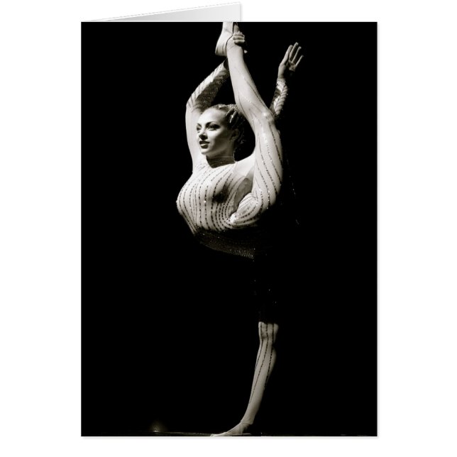 Över huvudet häl hälsningskort (Framsidan)