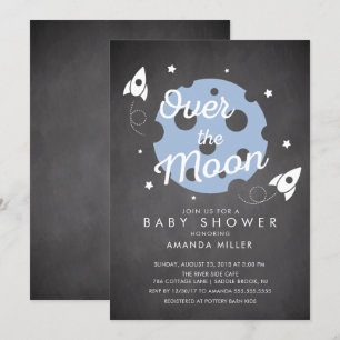 Över inbjudan till Måne Boys Baby Shower