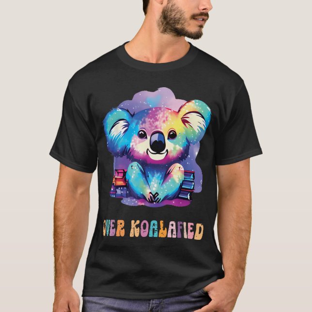Över Koalafierad Söt Vintage Färgglad Koala T Shirt (Framsida)