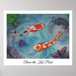 Över Koi Pond Poster