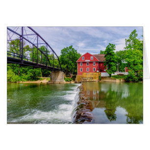 Över Krig Eagle Bäck Waterfall Greeting Card Hälsningskort
