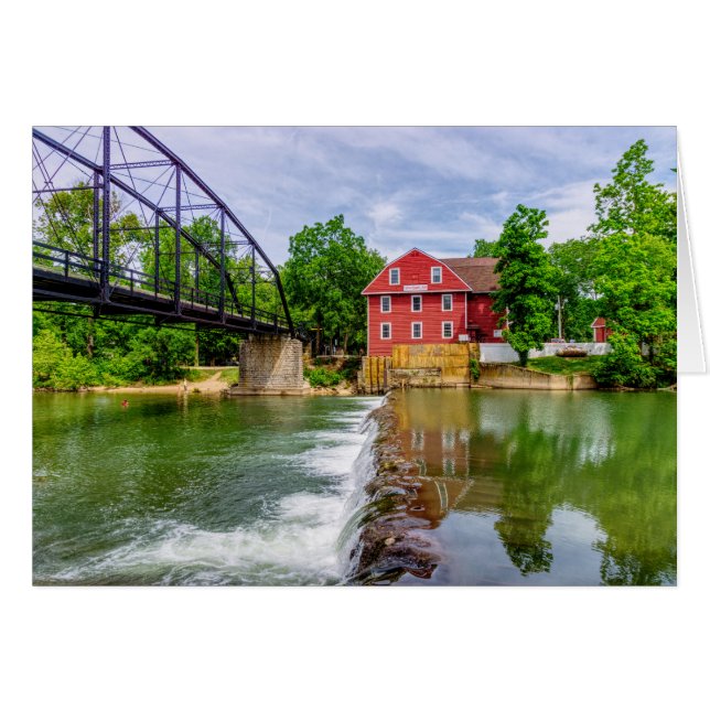 Över Krig Eagle Bäck Waterfall Greeting Card Hälsningskort (Framsidan Horizontal)