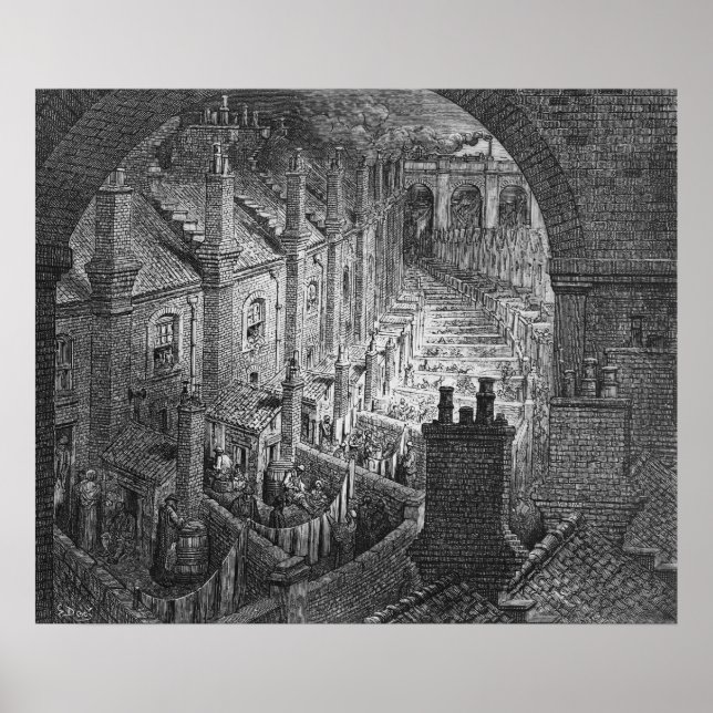 Över London - by Rail Poster (Framsidan)