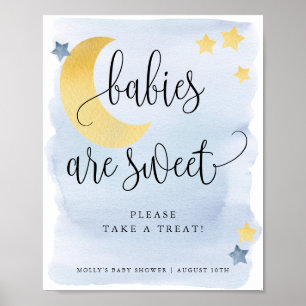 Över Måne är blått Spädbarn sötat/positivt Poster