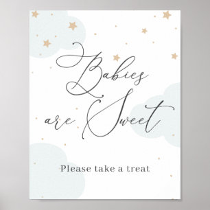 Över Måne är Twinkle Star Spädbarn sötat Poster
