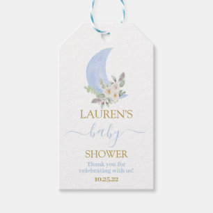 Över Måne Baby Shower Boy Gift-Märkrn Presentetikett
