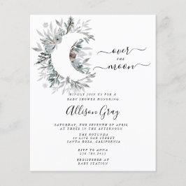 Över Måne babyduschen | BudgetFlyer Flygblad