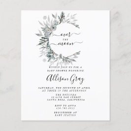 Över Måne babyduschen | BudgetFlyer Flygblad